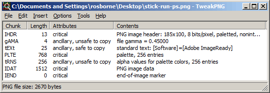 Photoshop/ImageReady CS2 PNG images are exported with tRNS chunks